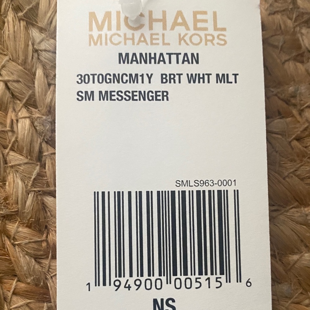 Michael Kors Multicolor Chevron Print SIgnature Crossbody Bag - White Trim NWT - Picture 6 of 12